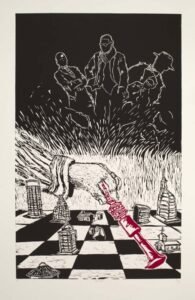 shabangu-check-mate-linocut-2013-lr-586x900